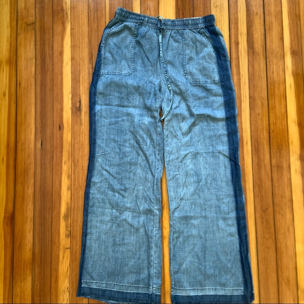 NWT Soft Surroundings Twill Wide Leg Relaxed Fit Pants Size 4 - Picture 4 of 10